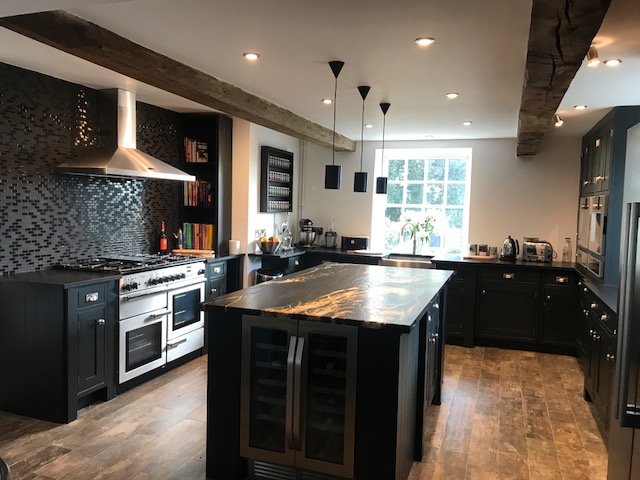 Black painted kitchen