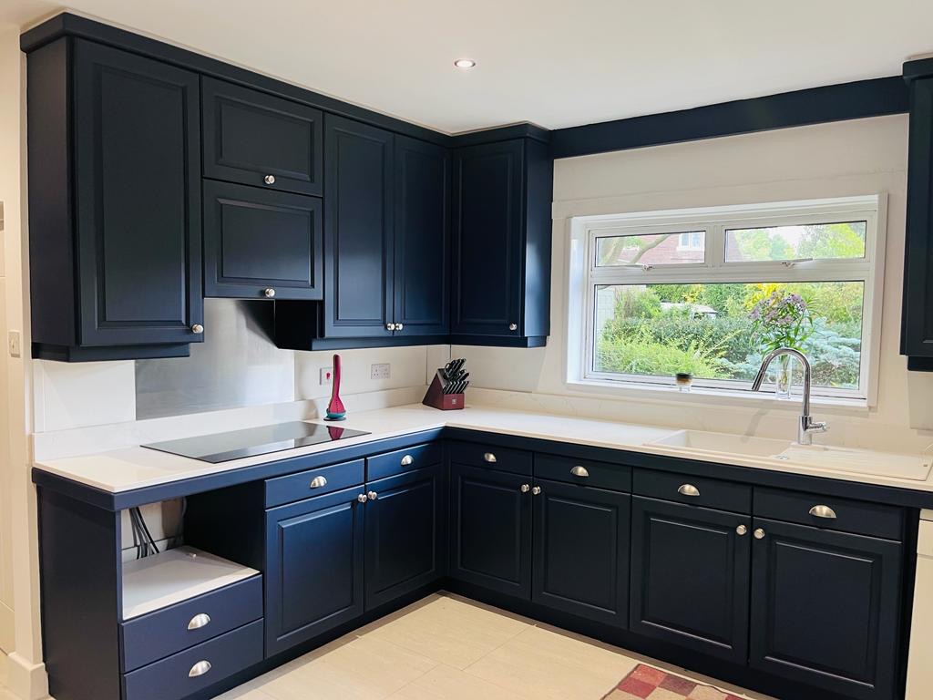 Deep Blue Painted Kitchen