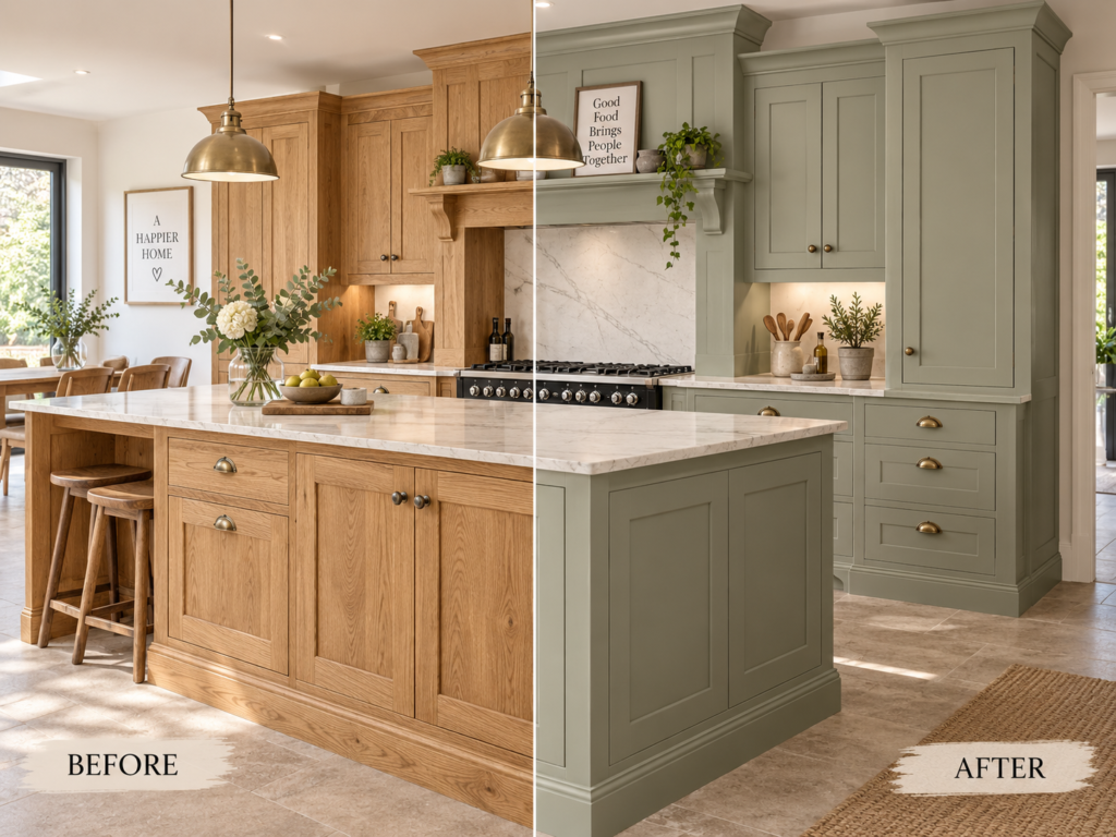 Hand painted kitchens Nottingham the painting process