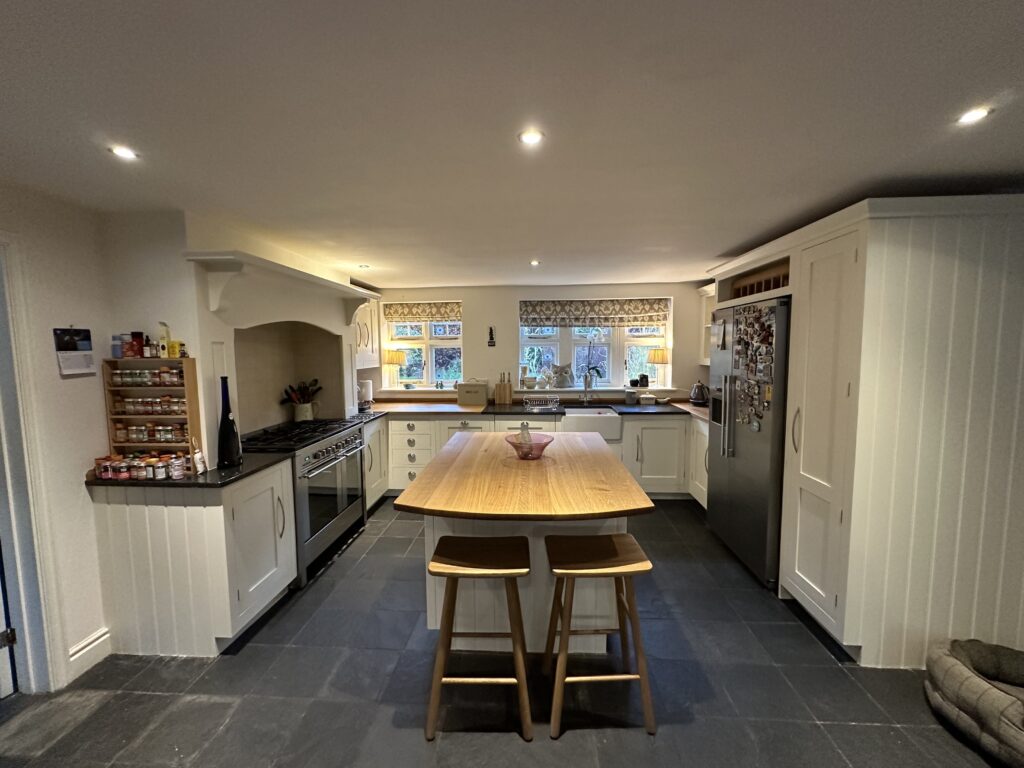 Painting kitchen units and  re oiling worktops in East Staffordshire
